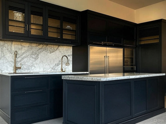 Midnight Matte – L-Shape in Black & Ash Grey