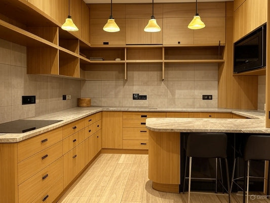 Ashwood Wrap – U-Shape with Floating Shelves