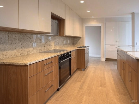 Walnut Balance – Parallel Kitchen with Dual Finish